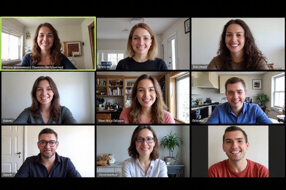 Obraz grupowej rozmowy online, symbolizujący webinarium o dietach roślinnych